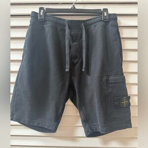 Stone Island Black Cargo Shorts